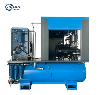 Compresor de aire de tornillo 4 en 1 de alta calidad de China, compresor industrial de velocidad fija de 7,5 kW/10 HP para uso industrial